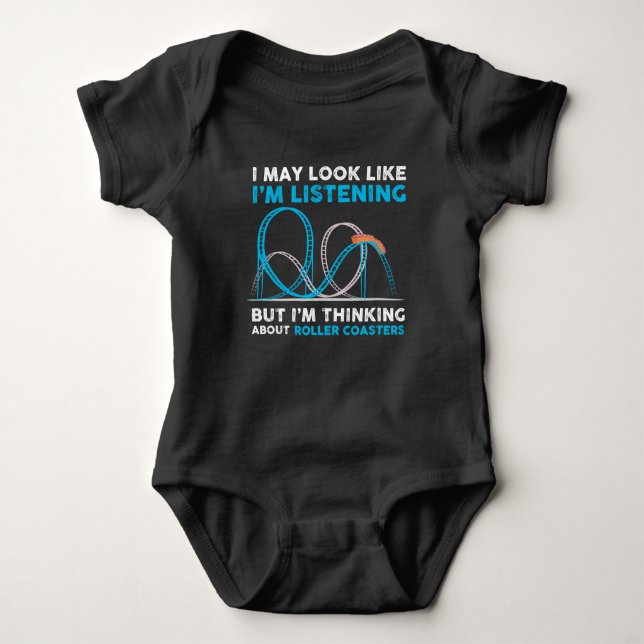 Roller Coasters - theme park Design Baby Bodysuit (Front)