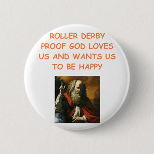 roller derby 6 cm round badge