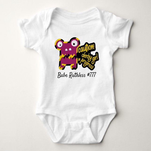 Roller Derby Baby Bodysuit - Personalise It! (Front)