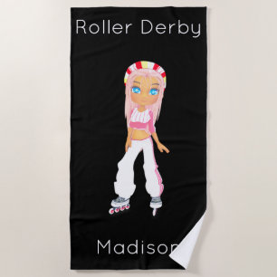 Roller Derby Beach Towel