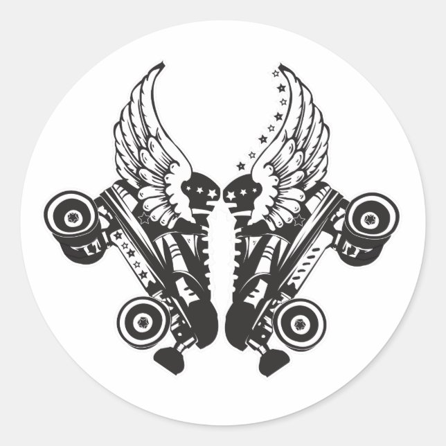 roller derby classic round sticker (Front)