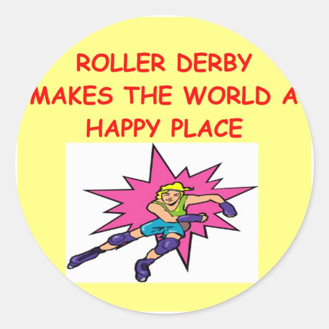 roller derby classic round sticker (Front)
