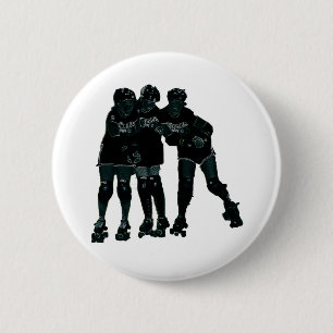 Roller Derby Girls 6 Cm Round Badge