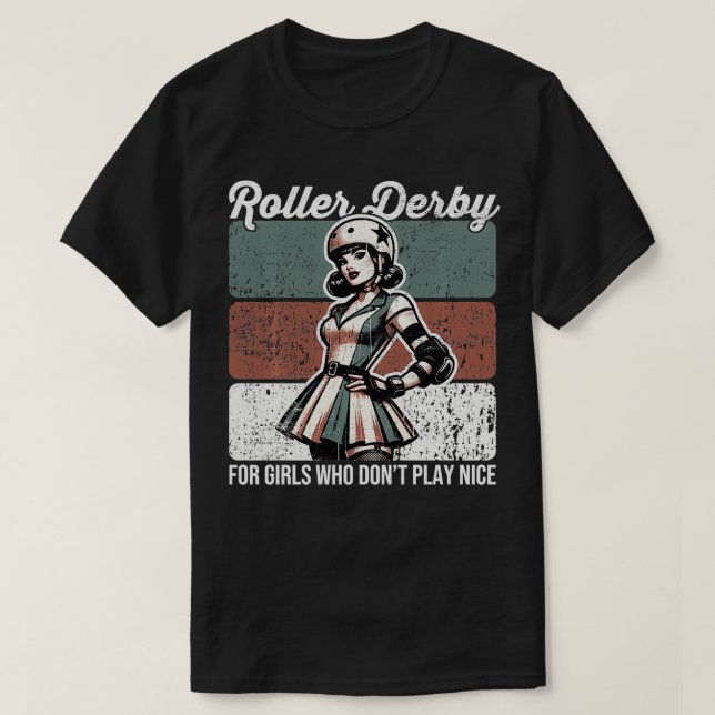 Roller Derby Girls Roller Derby  T-Shirt (Design Front)