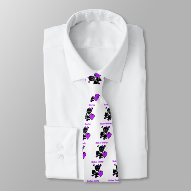 Roller Derby Heart (Purple) Tie (Tied)