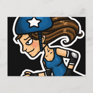 Roller Derby Jammer Postcard