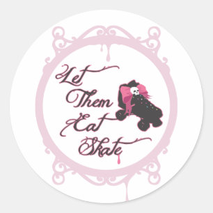 Roller Derby - Let Them Eat Skate Classic Round Sticker