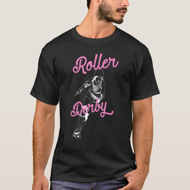 Roller Derby Player Learning Skating T-Shirt (Front)