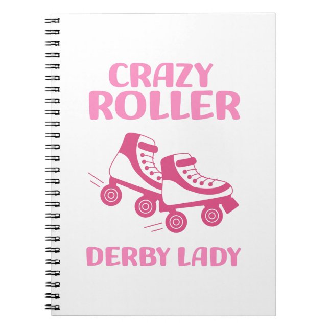Roller Derby Player Sports Women Inline Skating Notebook (Front)