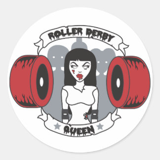 Roller Derby Queen Classic Round Sticker