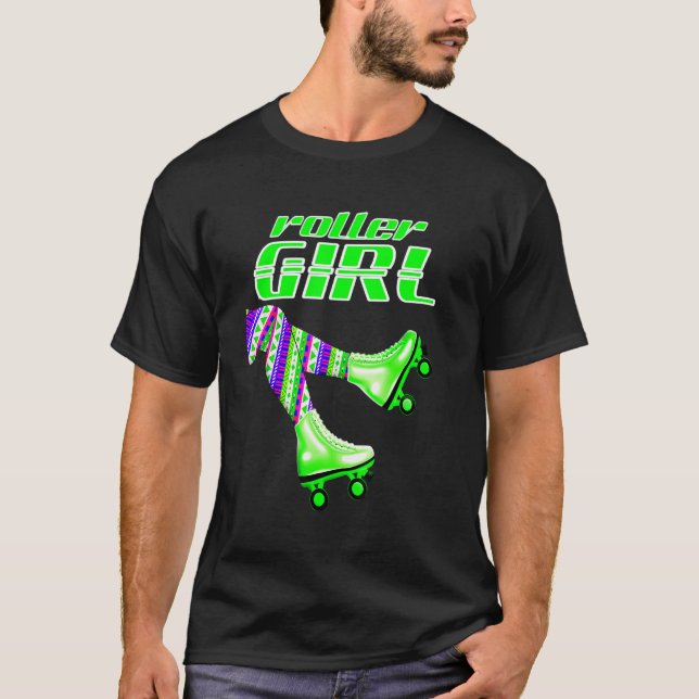 Roller Derby Roller Skating Girl T-Shirt (Front)