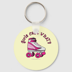 Roller Derby Skate - Pink Key Ring