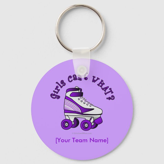 Roller Derby Skate - Purple Key Ring (Front)