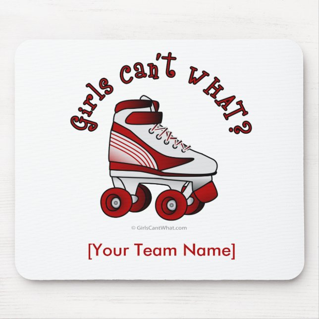 Roller Derby Skate - Red Mouse Pad (Front)