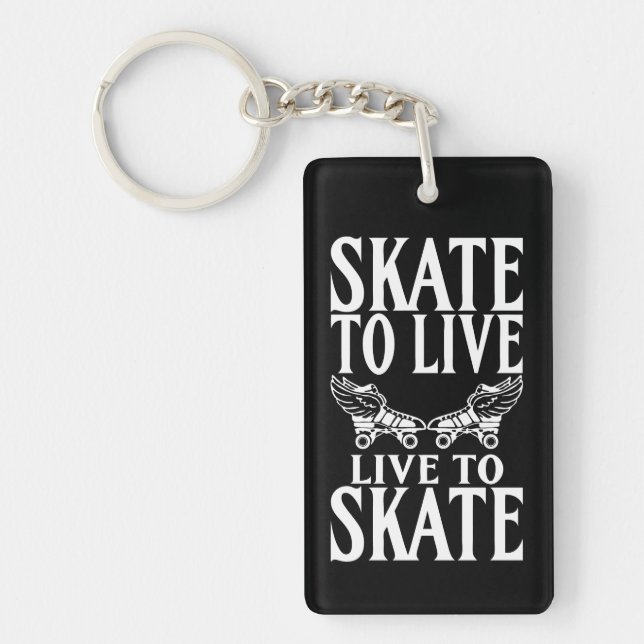 Roller Derby, Skate to Live Live to Skate Key Ring (Front)