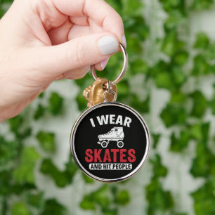 Roller Derby Skating Skate Skater Key Ring