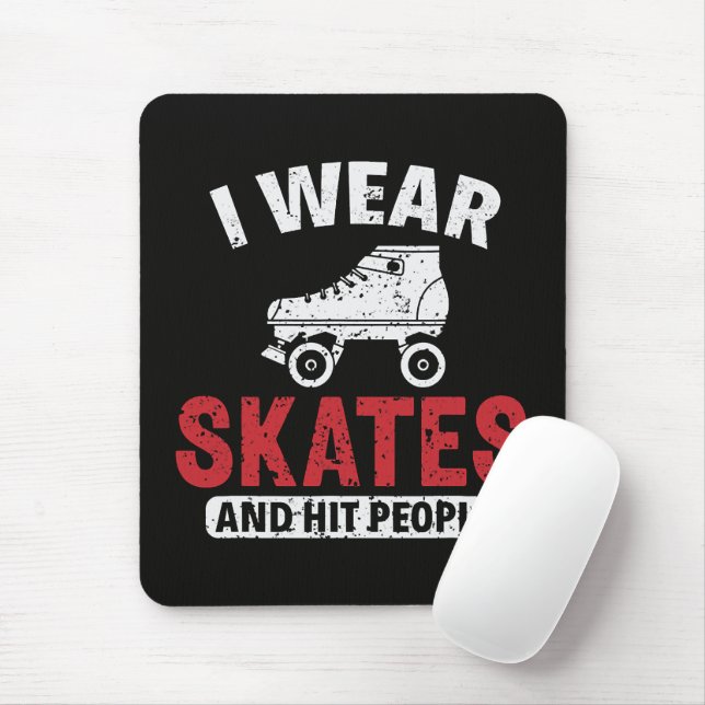 Roller Derby Skating Skate Skater Mouse Pad (With Mouse)