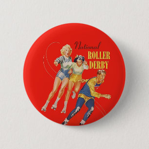 Roller Derby Vintage program 6 Cm Round Badge