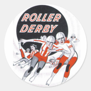 Roller Derby Vintage Program Sticker