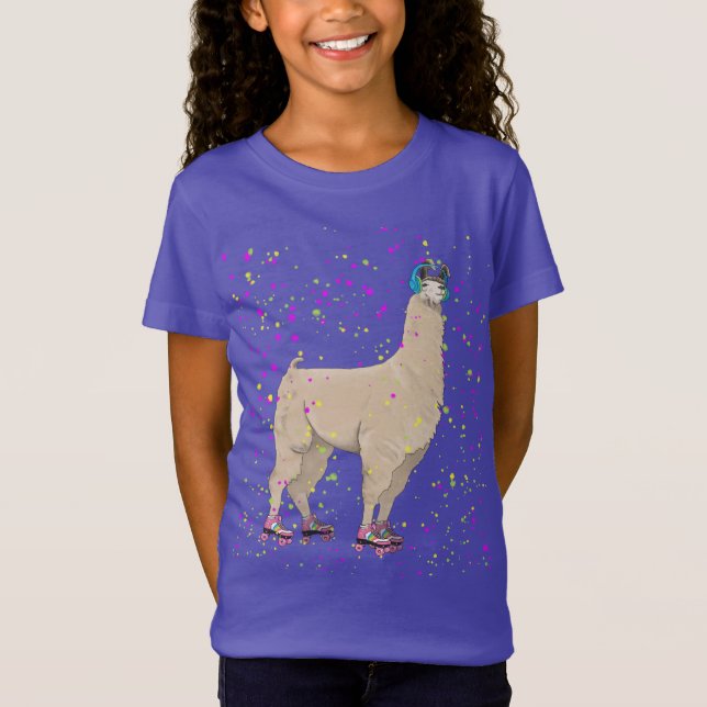 Roller Disco Llama T-Shirt (Front)