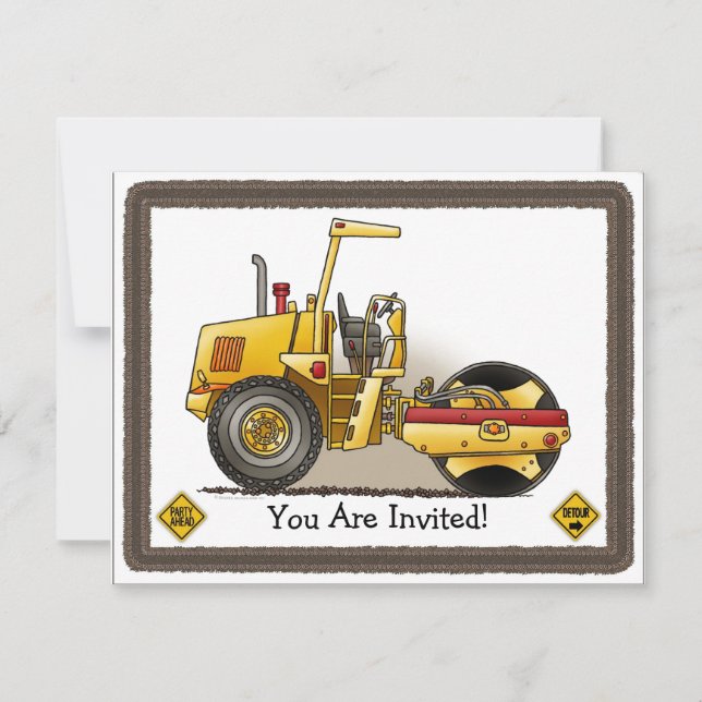 Roller Equipment Kids Party Invitation (Front)