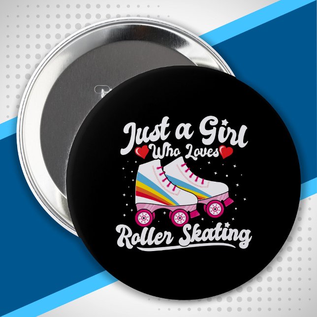 Roller Girl - Girl Who Loves Roller Skating 10 Cm Round Badge (Creator Uploaded)