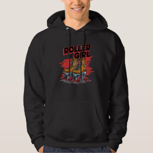 Roller Girl Quad Skater Skating Addict Skate Park  Hoodie