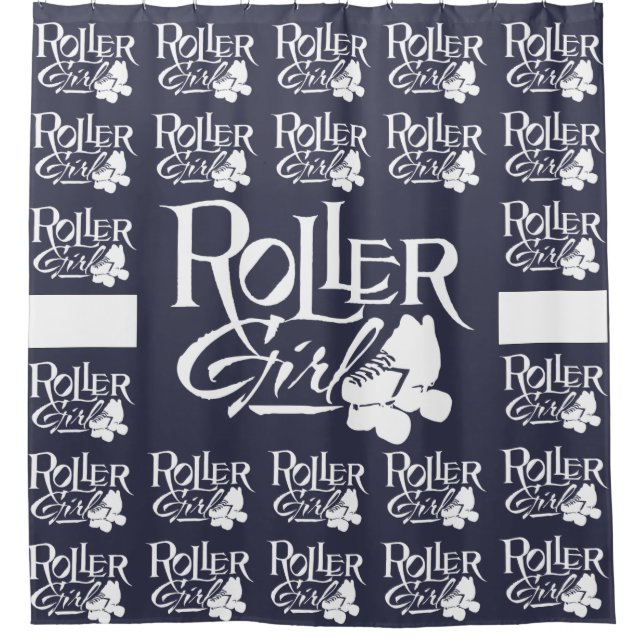 Roller Girl, Roller Derby Shower Curtain (Front)