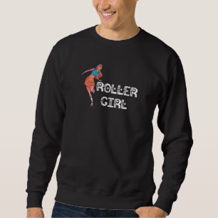 Roller Girl Roller Skating Skating Rink 70s 80s Ro Sweatshirt