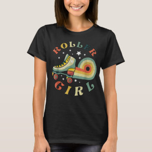 Roller Girl Skater Retro Vintage 70s 80s Skates T  T-Shirt