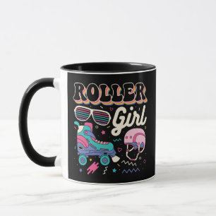 Roller Girl Skater Skating Retro Vintage Roller Mug