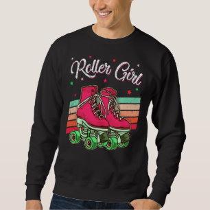 Roller Girl Skaters Skater Skating Vintage 70s 80s Sweatshirt