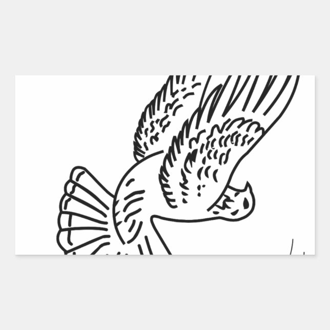 Roller Pigeon in Action Rectangular Sticker (Front)