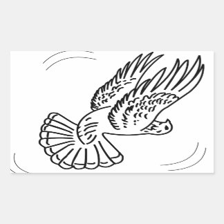 Roller Pigeon in Action Rectangular Sticker