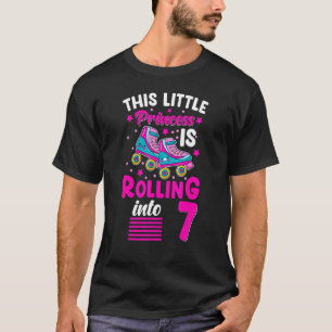 Roller Skate 7th Birthday 7 Year Old Girl Party Ro T-Shirt