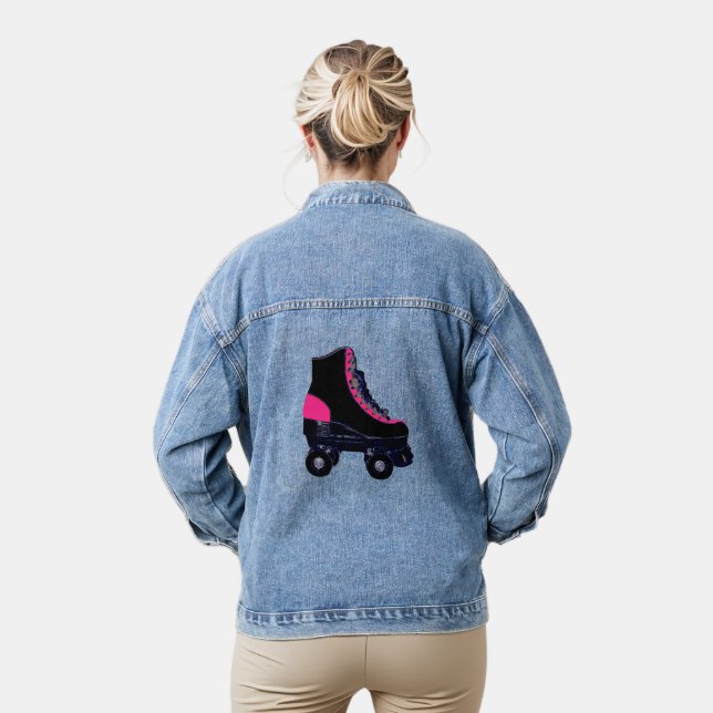 Roller Skate All Day Denim Jacket (Model)