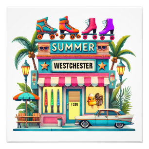 Roller Skate Beach Shop  PHOTO PRINT