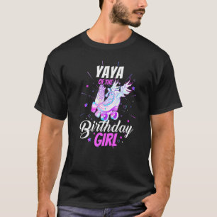 Roller Skate Birthday Yaya Funny Roller Skating Pa T-Shirt