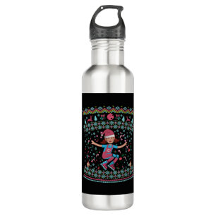 Roller Skate Christmas Girl 710 Ml Water Bottle