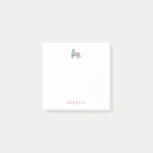 Roller Skate - Coral Post-it Notes (Front)