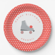 Roller Skate Dot - Coral