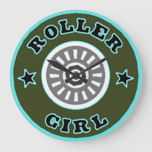 Roller Skate Girl Wall Clock