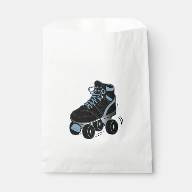 Roller Skate in Black Favour Bags (Front)