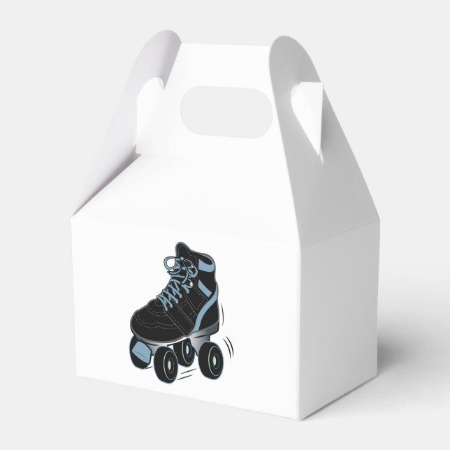 Roller Skate in Black Favour Box (Front Side)