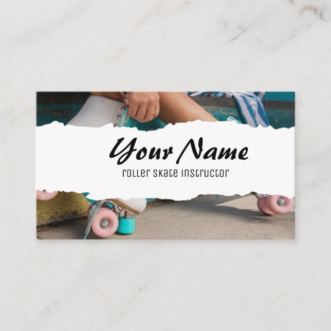 Roller Skate Instructor Business Card (Front)