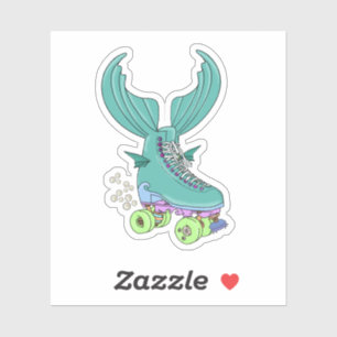 Roller Skate Mermaid Sticker