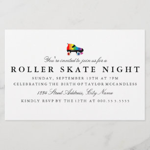 roller skate rainbow stripes