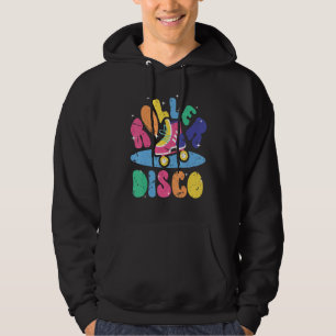 Roller Skate Retro 70s 80s Outfit Party Roller Dis Hoodie
