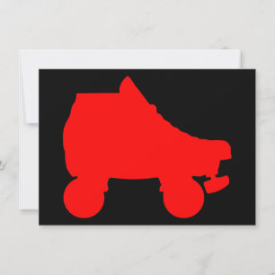 roller skate sillouette invitation