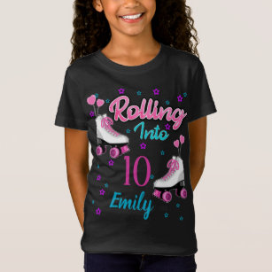 Roller Skate Skating Custom Birthday MAtching T-Shirt